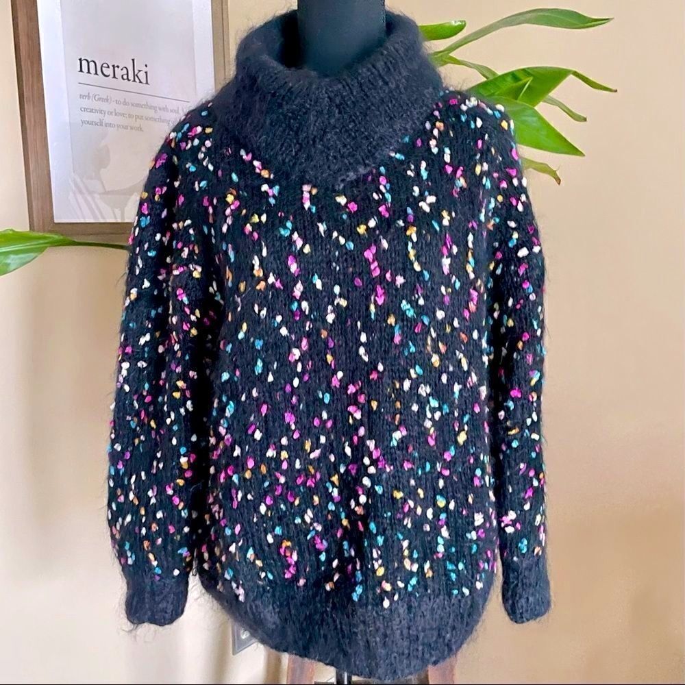 Vintage Hand Knit Italian Mohair Sweater